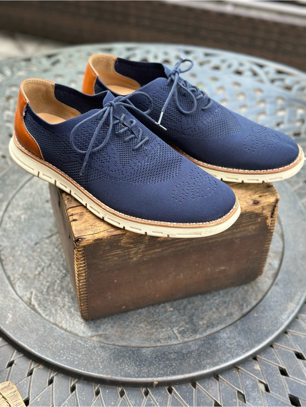 Nautica Wrenwood Knit Mens Navy Dress Sneakers Size 11
